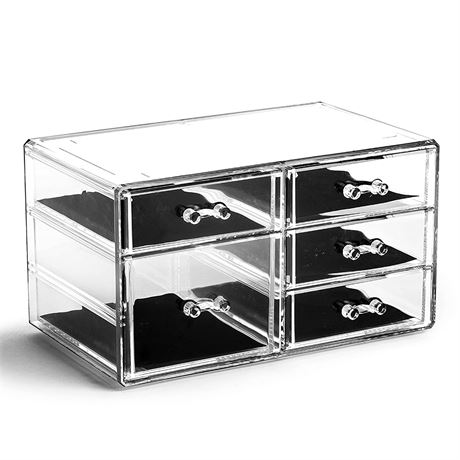 5-Drawer Makeup Organizer Modular Design Storage Drawers