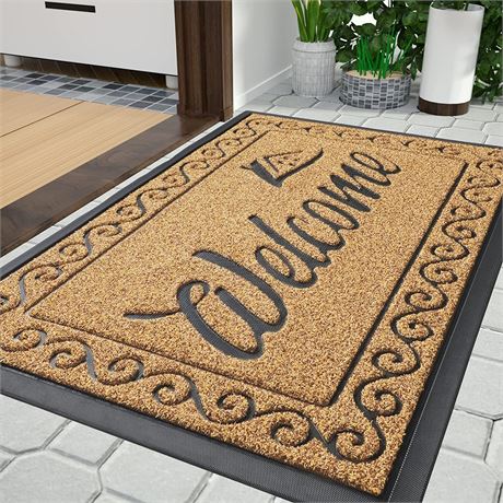 Heavy Duty  Doormat, Waterproof Quick Dry Non Slip, 29.5X17 Inches