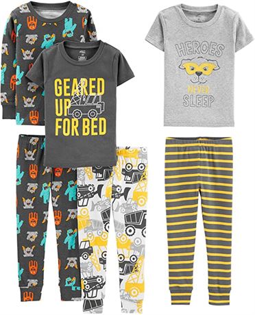 Simple Joys by Carter's 6-Piece Snug-Fit Cotton Pajama Set - 5T