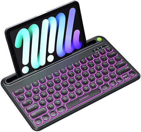 seenda Multi-Device Bluetooth Keyboard with Backlit Wireless Keyboard