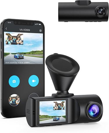 VAVA 2K Dual Dash Cam 2K Front and 1080P Cabin Dash Camera