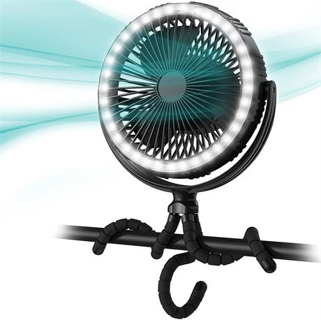 Lighting Fan With Octopus Tripod