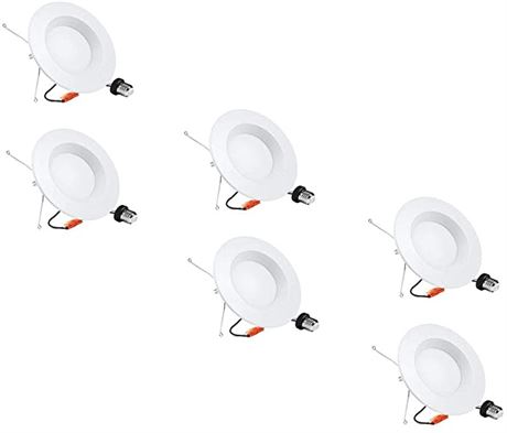 ZZENRYSAM 5/6 inch LED Can Lights, 6 Pack LED Recessed Lights, Dimmable