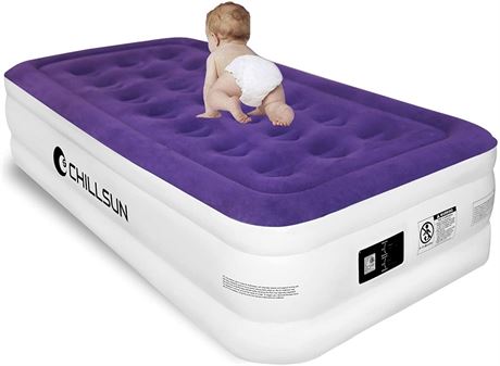 CHILLSUN Twin Air Mattress Inflatable Airbed with Built in Pump