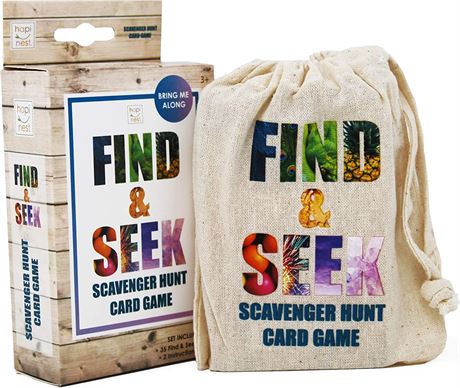 Hapinest Find and Seek Scavenger Hunt Card Game