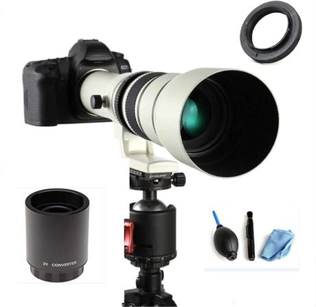 JINTU 500mm/1000mm f/8 Manual Telephoto Lens for Canon