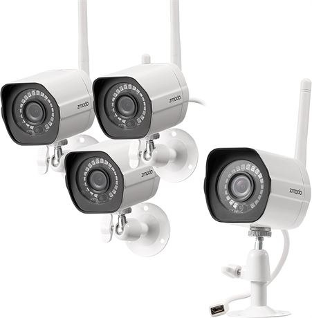 Zmodo Outdoor Security Cameras Wifi - 1080p Full HD - 4 Pack