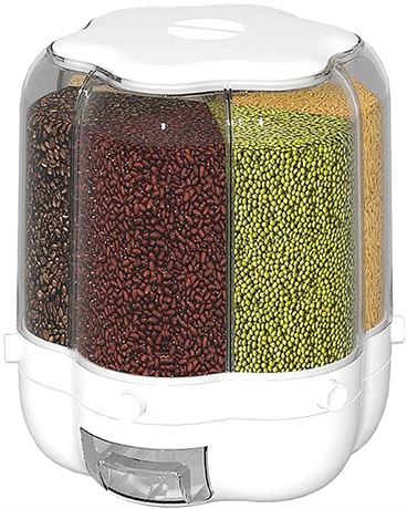 40lb Rice and Grain Storage Container 360� Rotating DIspenser with Lid