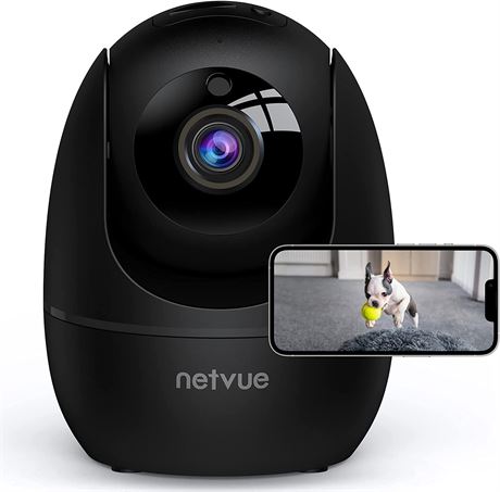 NETVUE Indoor Camera, 1080P FHD 2.4GHz WiFi Security Camera Night Vision