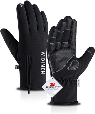 WIBIMEN -10_ Ski Gloves Winter Waterproof Snow Gloves Medium