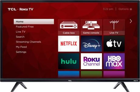 TCL 32 Class 3-Series HD 720p LED Smart Roku TV