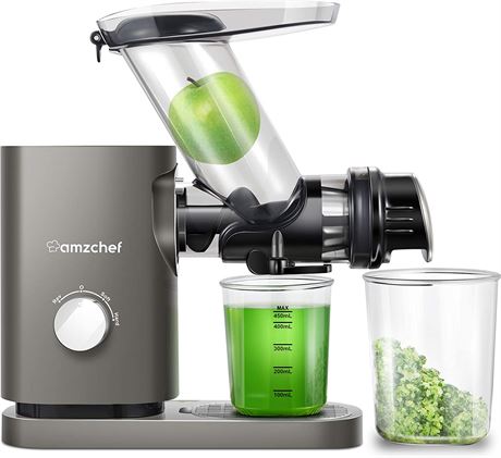 AMZCHEF Slow Juicer Machines Cold Press Juicer 3'' Large Feed Chute