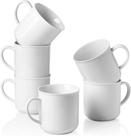 Ceramic 15 Ounce Latte Mug Set of 6