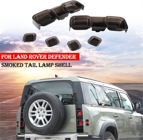 ABS Car Rear Lamp Smoked Tinted Tail Light Cover for Land Rover Defender