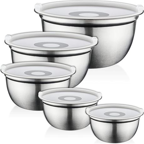 FineDine Mixing Bowls with Lids - 5