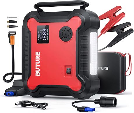 Portable Car Jump Starter with Air Compressor