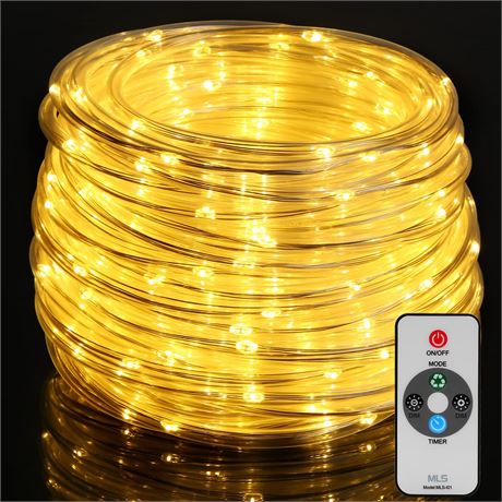 66ft 300 LED Rope Lights Outdoor with remote warmwhite