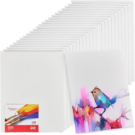 Artlicious Canvases for Painting - Pack of 12, 11 x 14 Inch