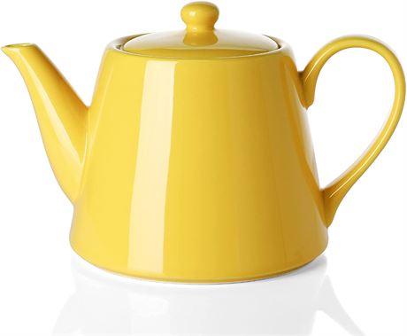 Sweese 223.101 Porcelain Teapot, 28 Ounce Serving Teapot for 2, Yellow