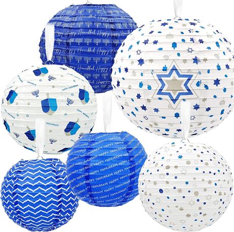 Happy Hanukkah Hanging Ball Lantern Decorations