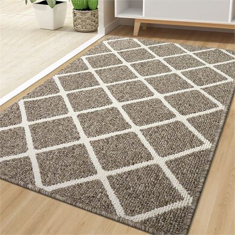 Indoor Non-Slip Absorbent Resist Dirt Entrance Mat - Khaki