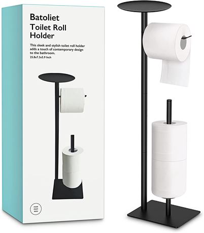 Toilet Paper Holder Stand, Bathroom Toilet Paper Roll Holder Stand