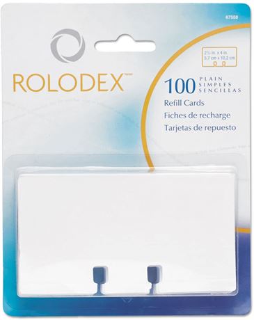 Rolodex Plain Unruled Refill Card (ROL67558)