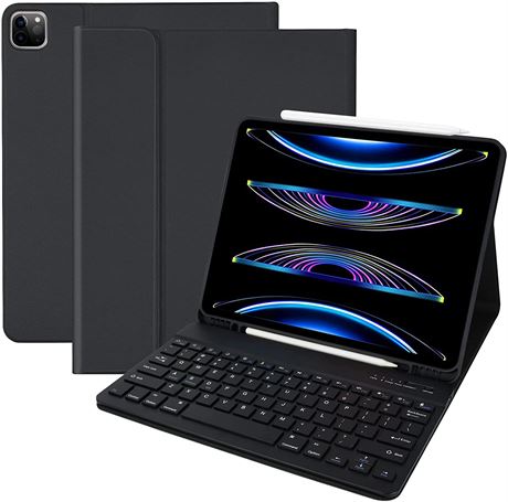 Magnetic Detachable Keyboard case  & Pencil Holder for iPad Pro 12.9