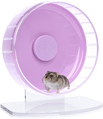 Niteangel Super-Silent Hamster Exercise Wheels, Large, Purple