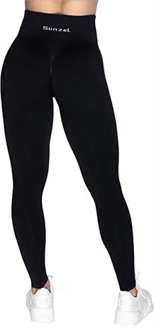 Sunzel Scrunch Butt-Lifting Yoga Pants, Black, Size-L