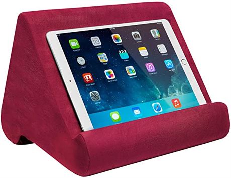 Ontel Pillow Pad Ultra Multi-Angle Soft Tablet Stand, Burgundy