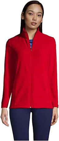 Lands' End Womens Full Zip Fleece Jacket Rich Red Regular X-Large