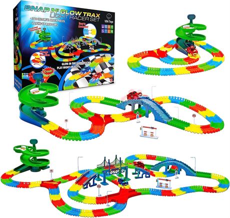 USA Toyz Glow Race Tracks for Boys or Girls