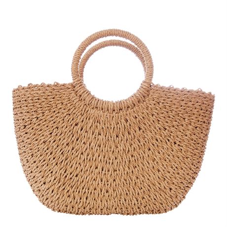 Tan Woven Tote Bag - BrandAlley