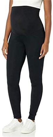 Women's Maternity Light-Weight Fit Belly Leggings, Black, Size-Small