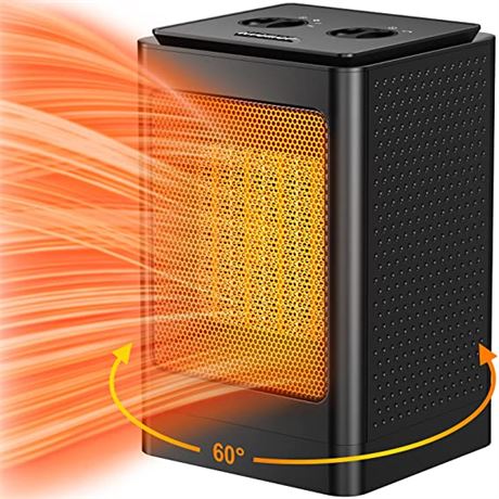 Space Heater, 1500W Portable Heater, 60�Oscillating Electric Heater