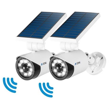 A-Zone Solar Motion Sensor Light Outdoor - 2 Pack