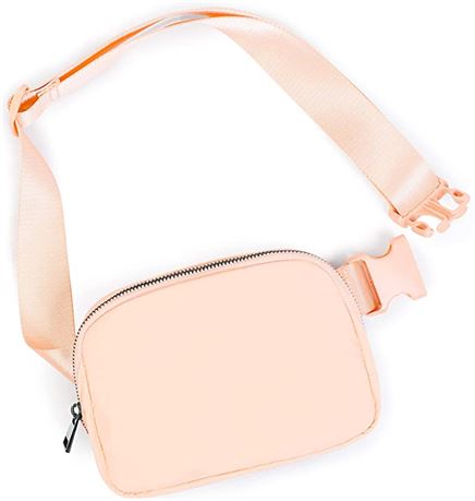 ODODOS Unisex Mini Belt Bag with Adjustable Strap, Pale Cora