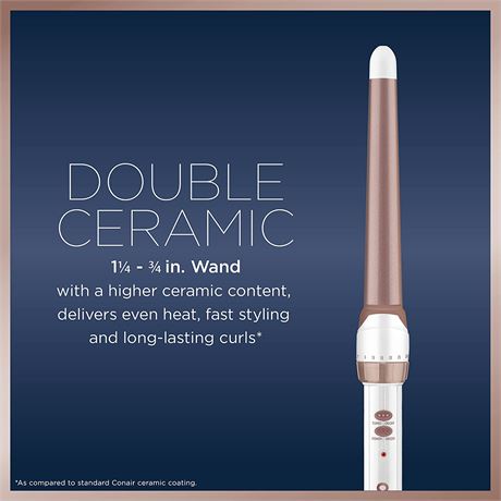 Conair Double Ceramic 1 1/4-inch to 3/4-inch Curling Wand