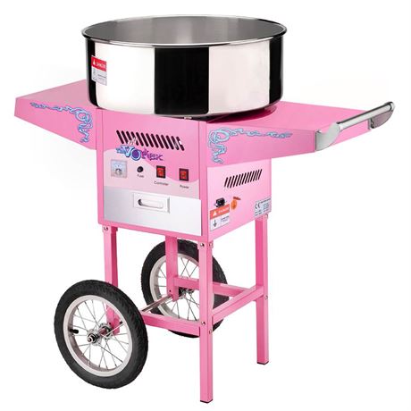 Great Northern Popcorn Commercial Cotton Candy Machine with Cart, Pink