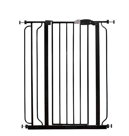 Regalo Easy Step Extra Tall Black Metal Walk-Through Gate