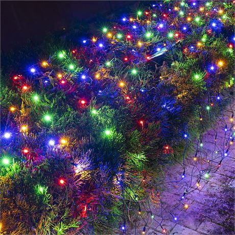 Dazzle Bright Christmas 200 LED Net Lights 9.8 FT x 6.6 FT Multicolor