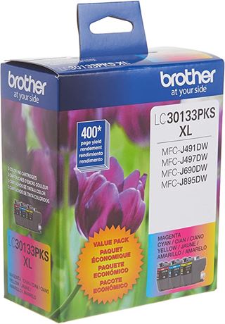 Brother Printer Genuine Ink Cartridges -Cyan, Magenta & Yellow, LC3013