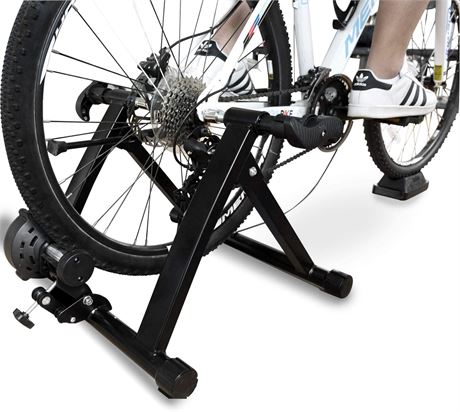 BalanceFrom Bike Trainer Stand Exercise Magnetic with Front Wheel Riser Block