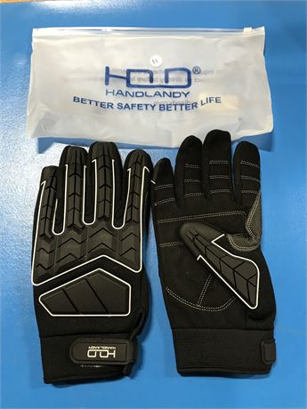 HANDLANDY Anti Vibration Gloves - XXL - Black
