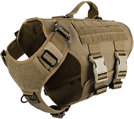 Tactical Dog Operation Harness w/6X (L (28"-35" Girth), Coyote Brown
