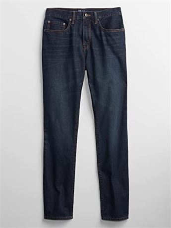 GAP Men's Slim-fit Non-Stretch Denim Jeans - 31W x 32L - Dark Wash