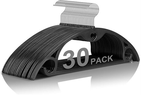 No Shoulder Bumps & 360�Swivel Hook Thin Hangers - 15 Pack