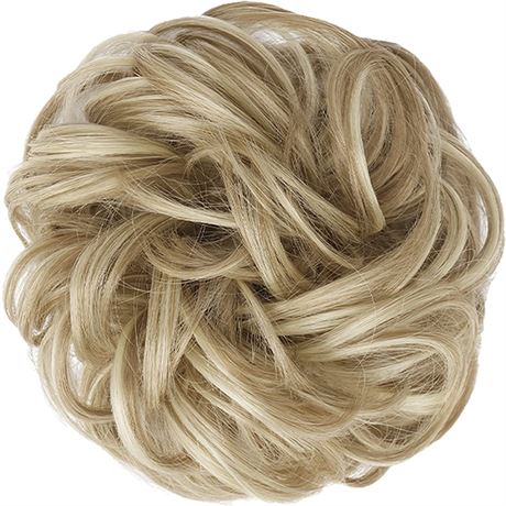 FESHFEN Hair Buns Hair Piece Hair Scrunchies Messy Bun Brown/Blonde