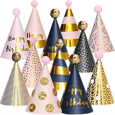 Birthday Party Hats - Fun Celebration Kit of 12